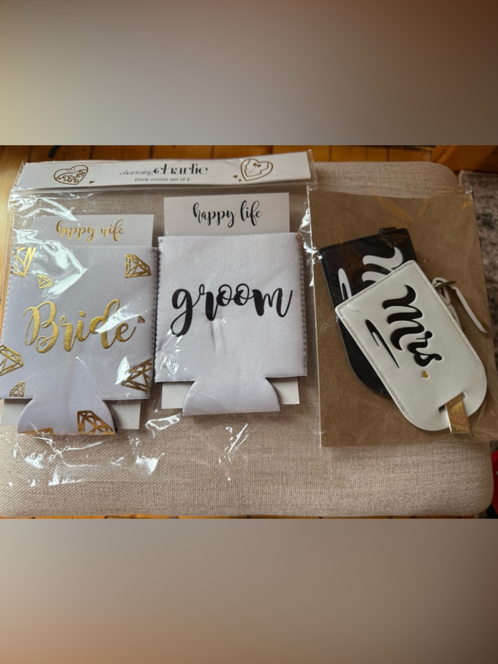 Mr. & Mrs. Drink Koozie’s and Luggage Tags
